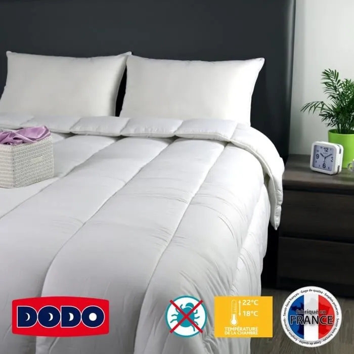 DODO Couette tempérée Belle Nuit 350 gr/m² 200 x 200 cm - Polyester creux, lavable machine 40°C