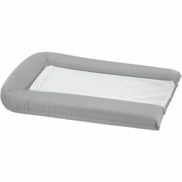 Domiva - Matelas à langer avec éponges amovibles, gris perle, 42 x 70 cm - Plan à langer confortable avec mousse surépaissie et housse plastifiée