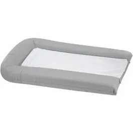 Domiva - Matelas à langer avec éponges amovibles, gris perle, 42 x 70 cm - Plan à langer confortable avec mousse surépaissie et housse plastifiée