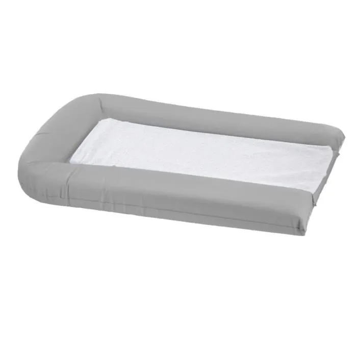 Domiva - Matelas à langer avec éponges amovibles, gris perle, 42 x 70 cm - Plan à langer confortable avec mousse surépaissie et housse plastifiée