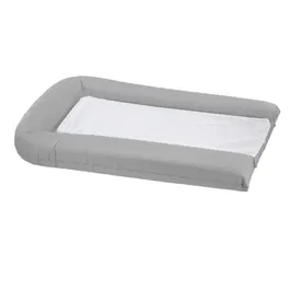 Domiva - Matelas à langer avec éponges amovibles, gris perle, 42 x 70 cm - Plan à langer confortable avec mousse surépaissie et housse plastifiée