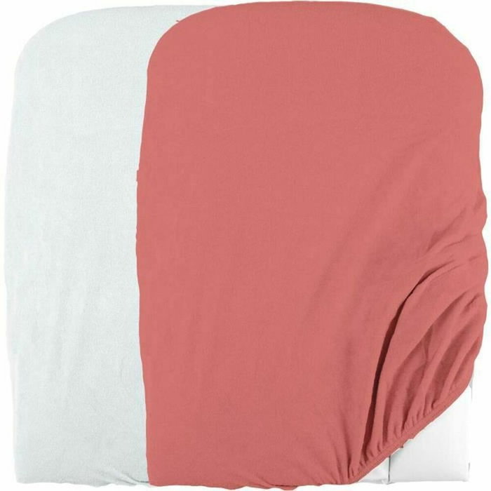 Domiva Lot de 2 housses de matelas à langer en éponge bouclette - Blanc / Terracotta - 50 x 75 cm Domiva Lot de 2 housses de matelas à langer en éponge bouclette - Blanc / Terracotta - 50 x 75 cm