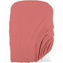 Domiva Lot de 2 housses de matelas à langer en éponge bouclette - Blanc / Terracotta - 50 x 75 cm