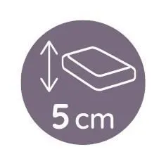 Tineo Matelas de berceau 80 cm x 40 cm, 5 cm d'épaisseur, déhoussable, sans traitement, fabrication française