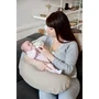 BEABA Big Flopsy - Coussin de grossesse et d'allaitement pour sommeil et détente - Modèle Fleur de coton - Longueur 180 cm - Housse en lin déhoussable