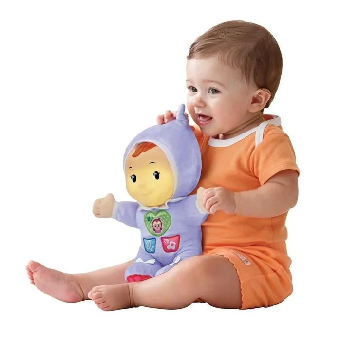 VTech Baby - Louison mon Lumi Poupon, jouet d'éveil musical et veilleuse lumineuse avec phrases et mélodies apaisantes pour bébé