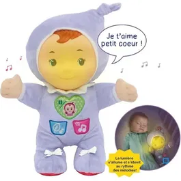 VTech Baby - Louison mon Lumi Poupon, jouet d'éveil musical et veilleuse lumineuse avec phrases et mélodies apaisantes pour bébé