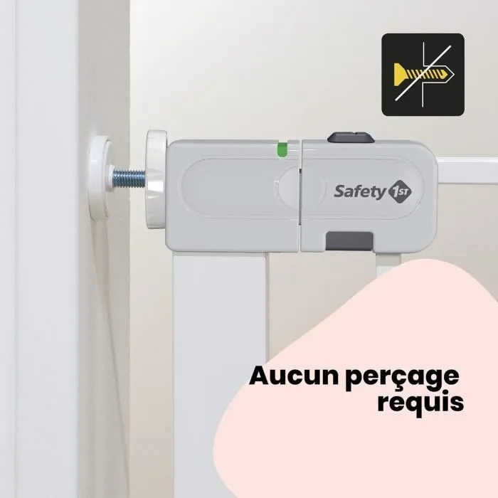 Safety 1st Barrière de sécurité enfant 73-80cm, Blanc, Métal, Fermeture Auto Close, 4 points de pression - Protège escalier et portes Safety 1st Barrière de sécurité enfant 73-80cm, Blanc, Métal, Fermeture Auto Close, 4 points de pression - Protège escalier et portes