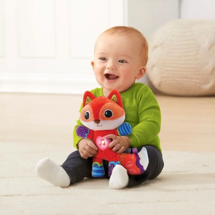 Vtech Baby - Malo, mon Renardeau Dodo, Peluche Musicale Doudou Apaisant avec Chansons pour l'Éveil Sensoriel de Bébé