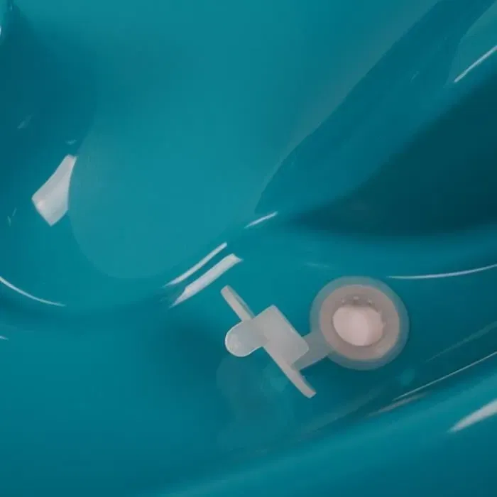 Thermobaby Baignoire bébé ergonomique Lagon Vert émeraude, pour le bain semi-allongé et l'éveil, espace de jeu