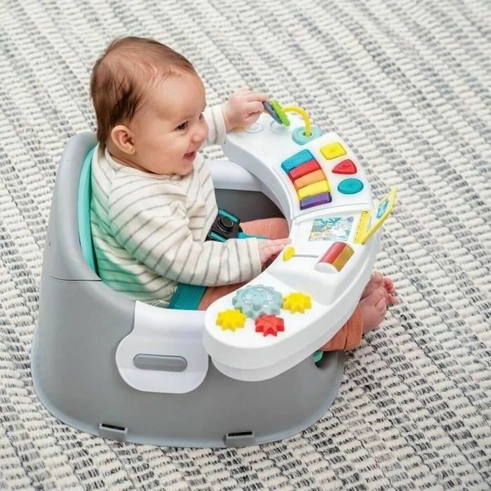 Infantino Siège et réhausseur de découverte Musique et Lumières 3 en 1 - Vert