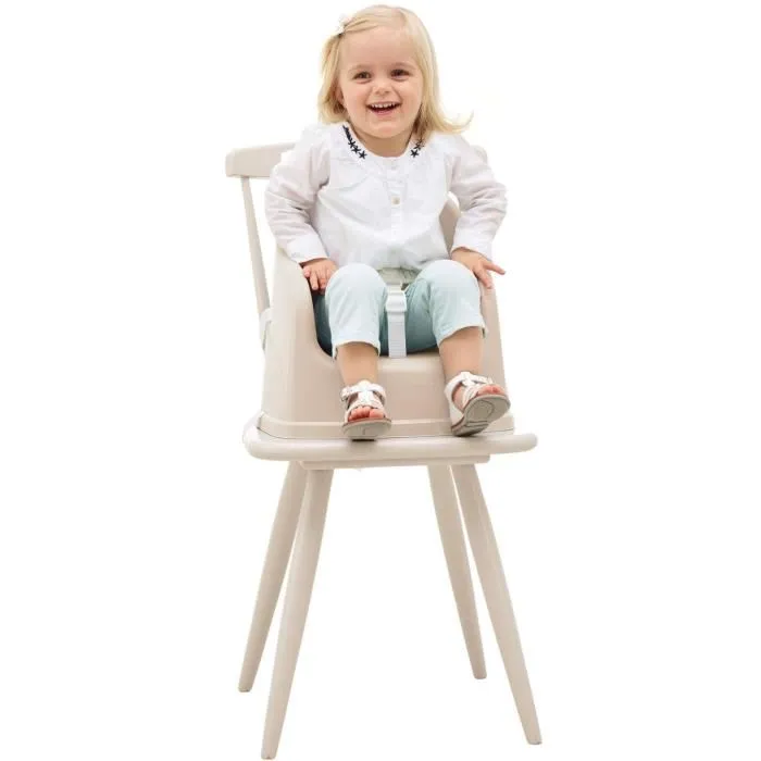 Thermobaby Réhausseur de chaise pour bébé - Marron glacé - Léger, compact avec harnais 3 points de sécurité