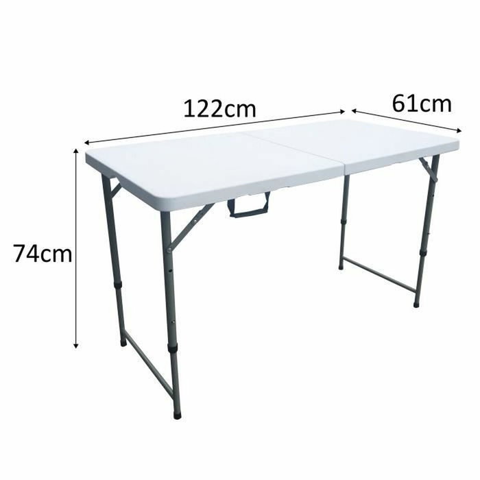 BigBuy Outdoor Table de réception pliante Blanche pour 4 personnes