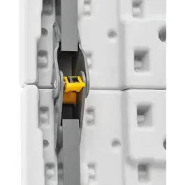 Terranova - Table de réception pliante - Blanche - Structure acier et Plateau PEHD - 122x60.5xH74 cm - 4 personnes - 2 hauteurs réglables