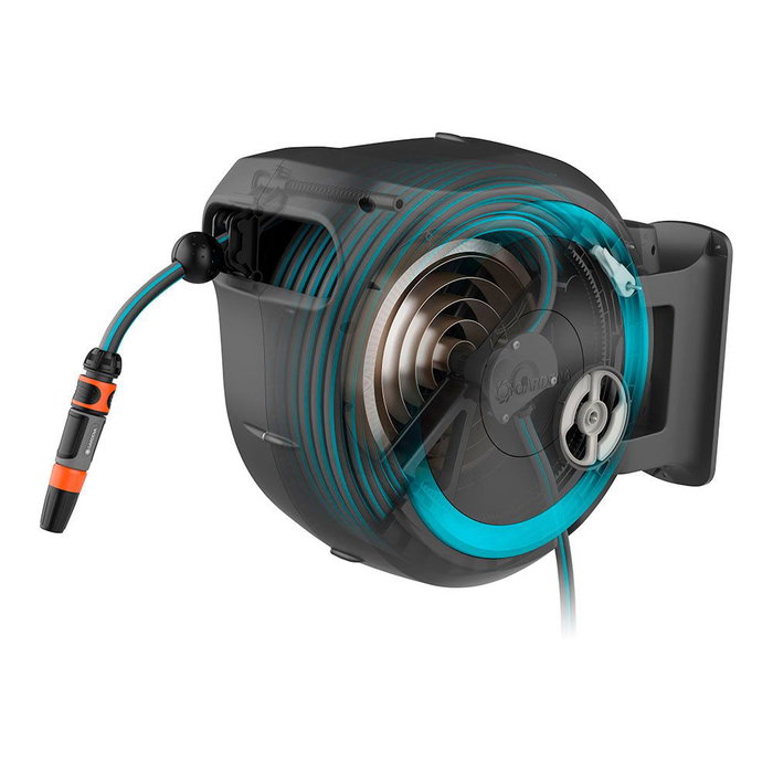 Gardena RollUp Enrouleur de tuyau automatique 25 m Ø13 mm avec protection antigel Gardena RollUp Enrouleur de tuyau automatique 25 m Ø13 mm avec protection antigel