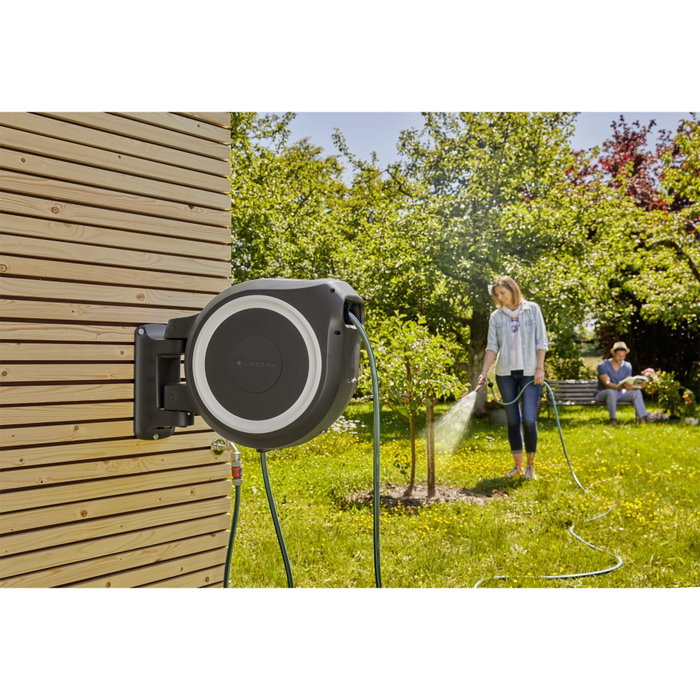 Gardena RollUp L Dévidoir Automatique Mural 30m Ø13mm Blanc Gardena RollUp L Dévidoir Automatique Mural 30m Ø13mm Blanc
