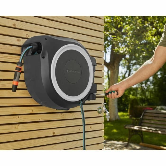 Gardena RollUp L Dévidoir automatique mural 30 m Ø 13 mm