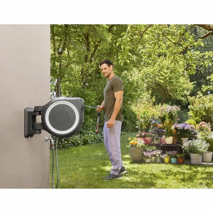 Gardena RollUp L Dévidoir automatique mural 30 m Ø 13 mm