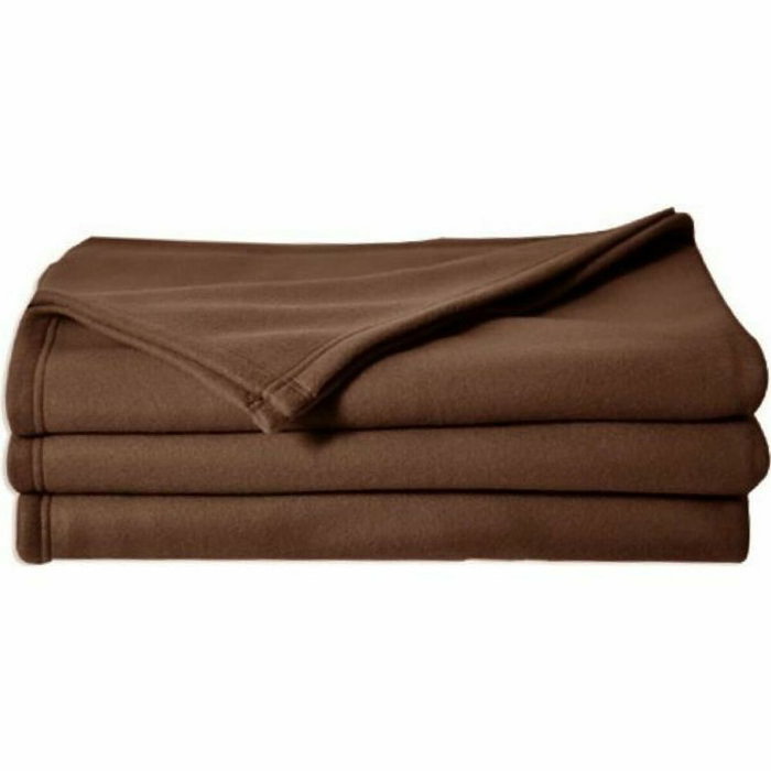 Toison d'Or Couverture Polaire Chocolat 220 x 240 cm
