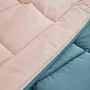 Toison D'Or Couette Hudson - Légère en Microfibre - 200 g/m² - Couleur Gris Galet & Lac - 140 x 200 cm - Certifiée Oeko-Tex et Ignifugée STOPFLAM