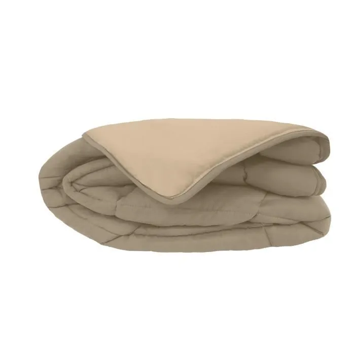 Toison D'Or Calgary - Couette Chaude Microfibre 400 g/m², Taupe & Lin, 140 x 200 cm, Polyester Toison D'Or Calgary - Couette Chaude Microfibre 400 g/m², Taupe & Lin, 140 x 200 cm, Polyester