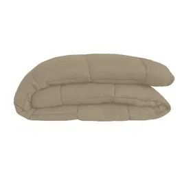 Toison D'Or Calgary - Couette Chaude Microfibre 400 g/m², Taupe & Lin, 140 x 200 cm, Polyester