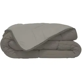 Toison D'Or Calgary - Couette Chaude Microfibre 400 g/m², Taupe & Lin, 140 x 200 cm, Polyester