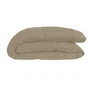 Toison D'Or Calgary - Couette microfibre chaude 400g/m², coloris taupe et lin, 240x260 cm pour lit double, fibres creuses siliconées, lavable machine