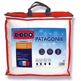 Couette chaude Patagonie Dodo, Blanc, Garnissage 380g/m2, Enveloppe et rembourrage 100% Polyester, Dimensions 220 x 240 cm