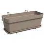 Artevasi Jardinière Kit CAPRI en Plastique, Rectangulaire, Dimensions 50.2 x 28.5 x 20.7 cm, Couleur Taupe