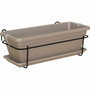 Artevasi Jardinière de balcon Venezia Taupe, Rectangulaire, 50 cm
