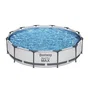 Bestway Steel Pro Max 366 x 76 cm Kit Piscine Hors Sol Tubulaire Ronde avec Pompe de Filtration et Cartouche - Liner Duraplus