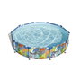 Bestway Piscine hors sol Steel Pro ronde avec décor animaux du monde
