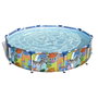 Bestway Piscine hors sol Steel Pro ronde avec décor animaux du monde