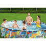 Bestway Piscine hors sol Steel Pro ronde avec décor animaux du monde