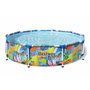 Bestway Piscine hors sol Steel Pro ronde avec décor animaux du monde