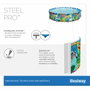 Bestway Piscine hors sol Steel Pro ronde avec décor animaux du monde