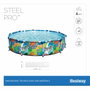 Bestway Piscine hors sol Steel Pro ronde avec décor animaux du monde