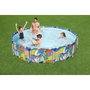 Bestway Piscine hors sol Steel Pro ronde avec décor animaux du monde