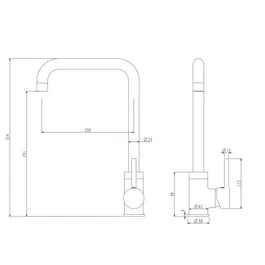 Rousseau Mitigeur de cuisine ROUSSEAU moderne sans douchette, bec mobile, laiton, gris chromé, économie d'eau, garantie 2 ans