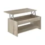 HAPPY Table basse convertible style moderne chêne Sonoma 100 x 50 cm