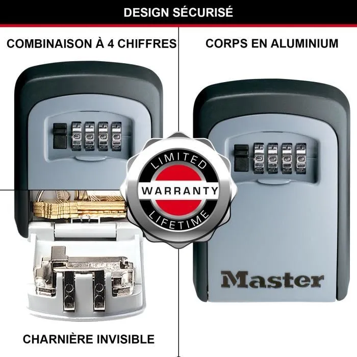 Master Lock Boîte à clés sécurisée Select Access 5401EURD - Fixation murale - Partage de clés sécurisé pour Airbnb et location