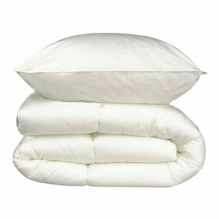 Cocoon Pack linge de lit Microfibre - Couette chaude 140x200 cm et Oreiller 60x60 cm blanc