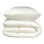 Cocoon Pack linge de lit Microfibre - Couette chaude 140x200 cm et Oreiller 60x60 cm blanc