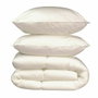 Cocoon Pack linge de lit Microfibre - 1 Couette chaude 200x200 cm et 2 Oreillers 60x60 cm blanc