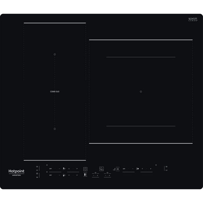 Hotpoint HB2760BNE Table de cuisson induction 3 zones, Noir