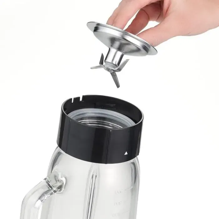 Severin SM3734 Blender 500 W, Bol en verre de 1 litre, 2 vitesses + Fonction Pulse, Inox/Noir, 22000 tours/min, pour Mixer, Hacher et Piler les Glaçons Severin SM3734 Blender 500 W, Bol en verre de 1 litre, 2 vitesses + Fonction Pulse, Inox/Noir, 22000 tours/min, pour Mixer, Hacher et Piler les Glaçons