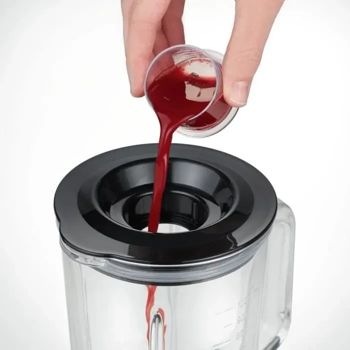 Severin SM3734 Blender 500 W, Bol en verre de 1 litre, 2 vitesses + Fonction Pulse, Inox/Noir, 22000 tours/min, pour Mixer, Hacher et Piler les Glaçons Severin SM3734 Blender 500 W, Bol en verre de 1 litre, 2 vitesses + Fonction Pulse, Inox/Noir, 22000 tours/min, pour Mixer, Hacher et Piler les Glaçons