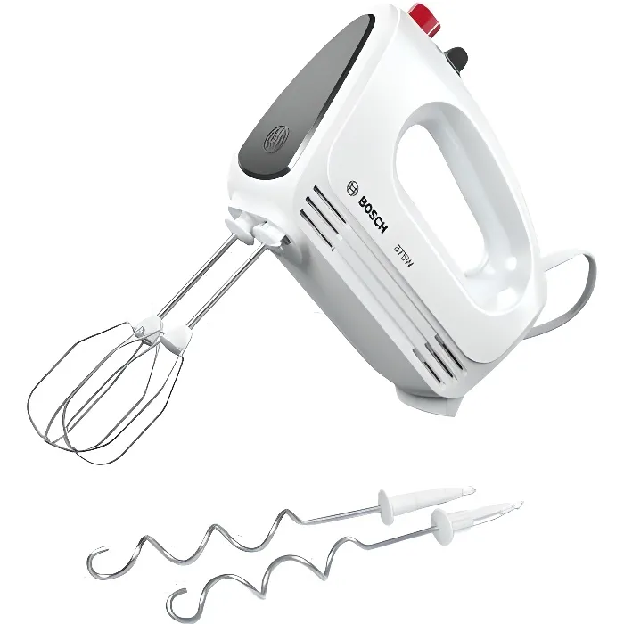 Bosch MFQ22100 CleverMixx Batteur à main - 375W - 4 vitesses + fonction pulse - Blanc et Argent Bosch MFQ22100 CleverMixx Batteur à main - 375W - 4 vitesses + fonction pulse - Blanc et Argent