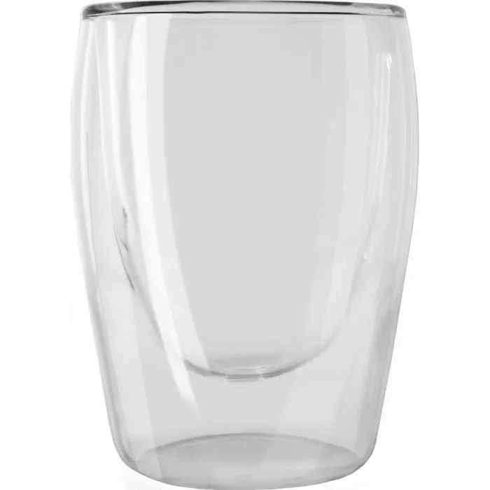 Melitta Lot de 2 Verres à Café Expresso 80 ml en Borosilicate Transparent, Double Paroi, Résistants, Compatibles Lave-Vaisselle
